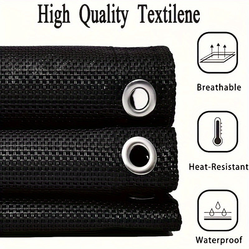 Textilene Fabric Replacement Kit for Zero Gravity Chairs with Bungee Cords Black