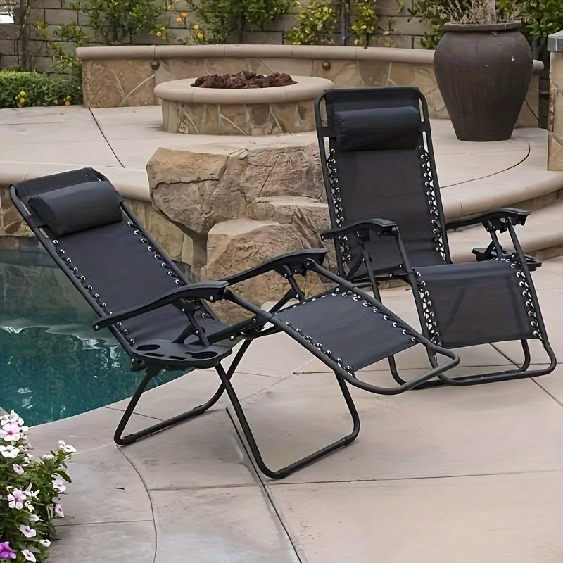 Textilene Fabric Replacement Kit for Zero Gravity Chairs with Bungee Cords Black