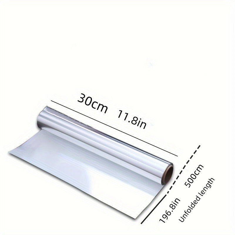 Rollo de papel de aluminio de grado alimentario para freidora de aire, horno, hornear, asar y envolver desechable para cocina