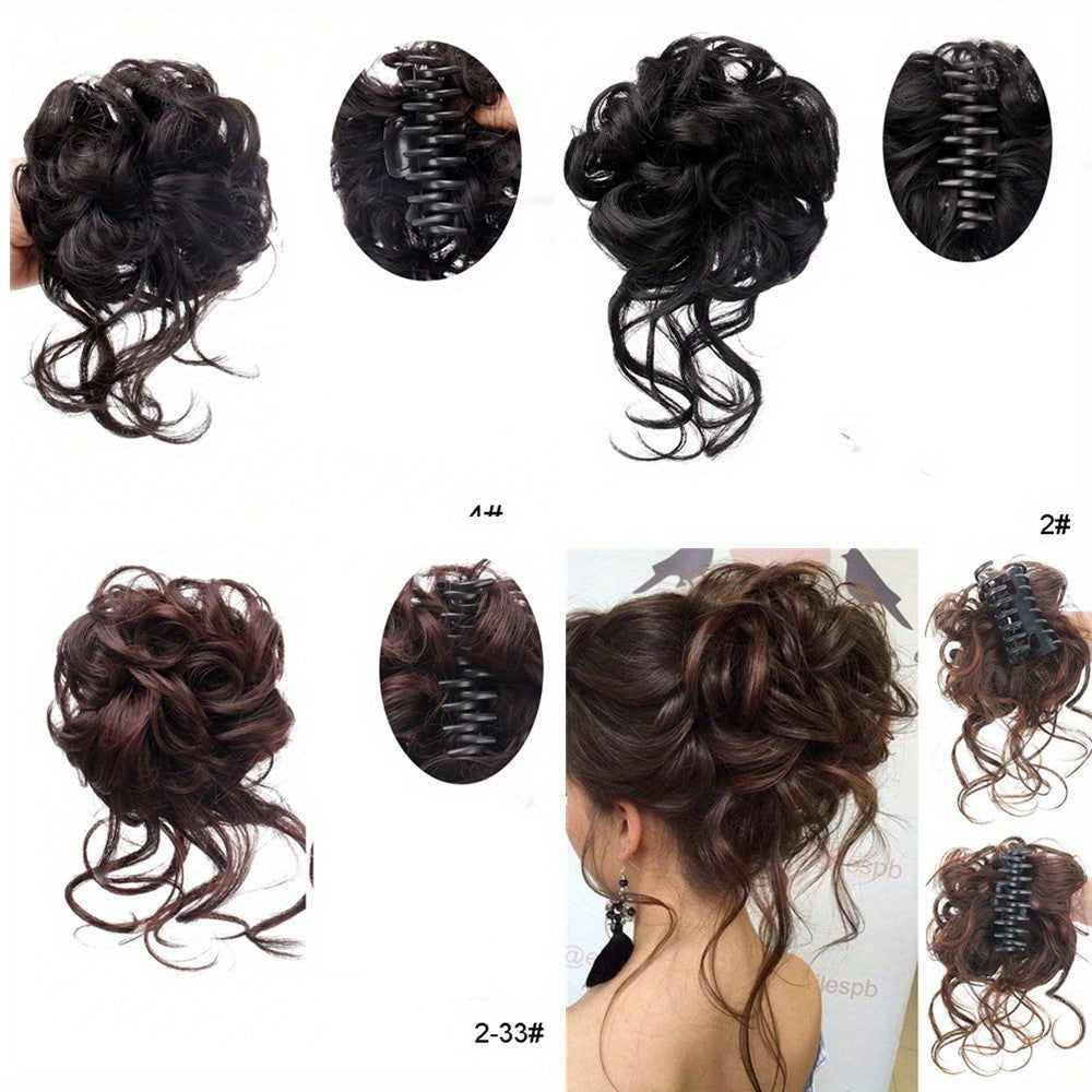 Women Large Retro Hair Claw Clip for Flower Pompadour Messy Bun Ponytail Accessories