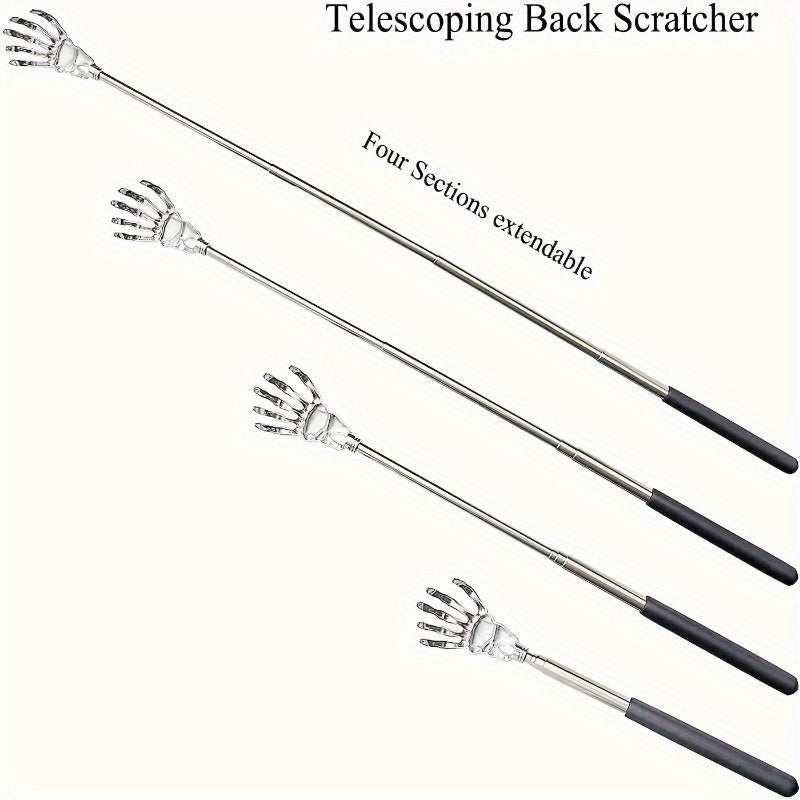 Расширяемая нержавеющая сталь для чесалки для спины с телескопической когтевой частью для облегчения зуда