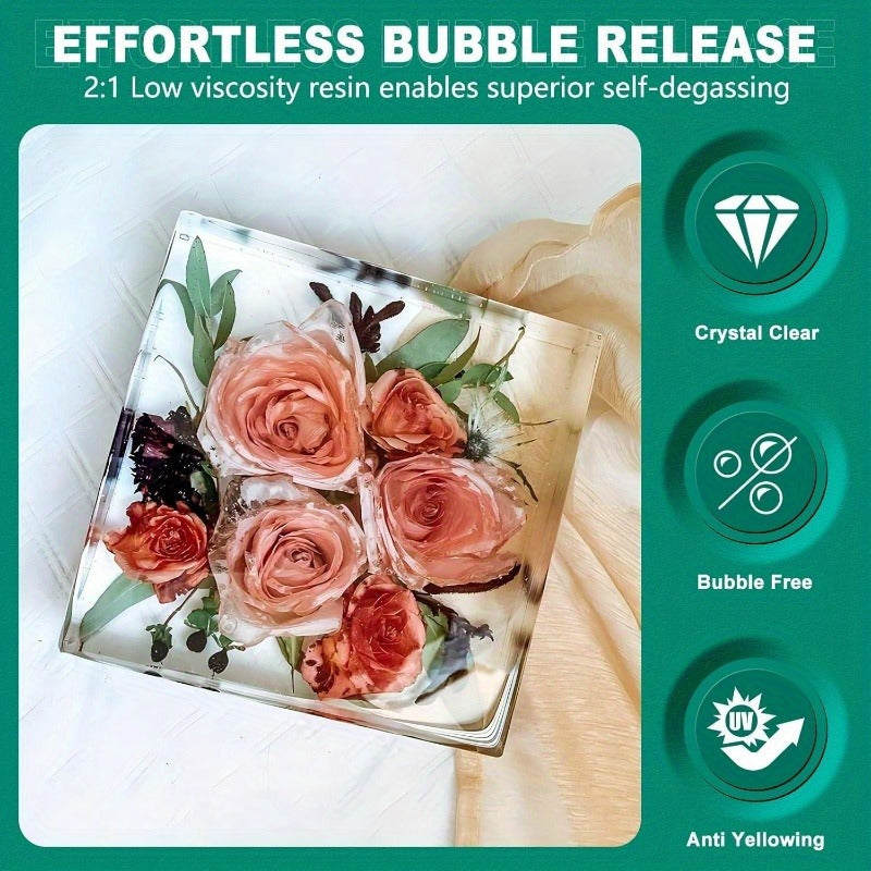 Polyresin Epoxy Resin Kit for River Tables Art Casting Jewelry Crafts Painting 1:1 Ratio