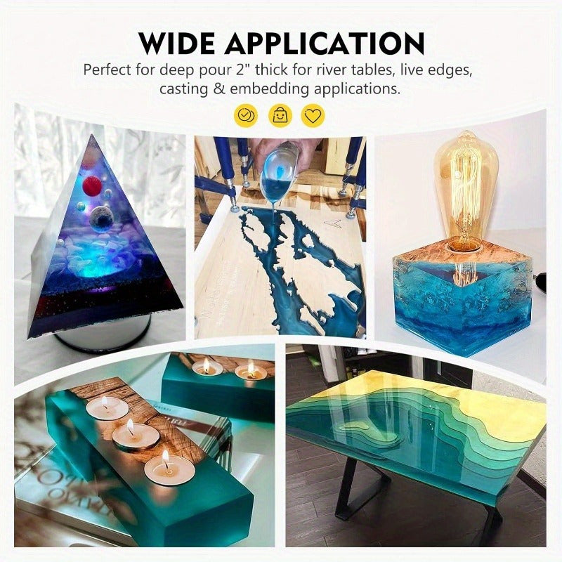 Polyresin Epoxy Resin Kit for River Tables Art Casting Jewelry Crafts Painting 1:1 Ratio