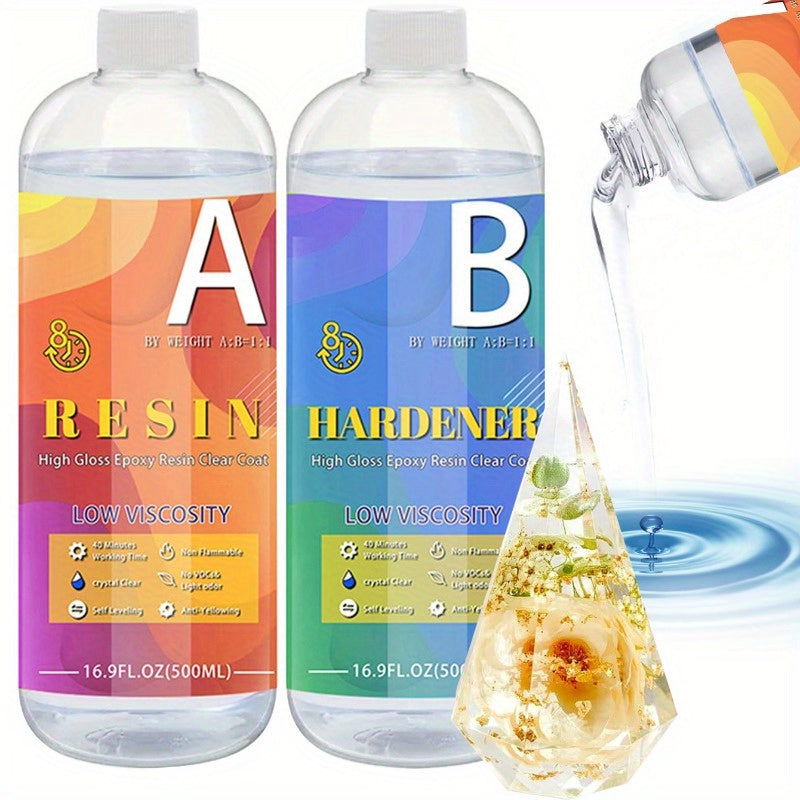 Polyresin Epoxy Resin Kit for River Tables Art Casting Jewelry Crafts Painting 1:1 Ratio