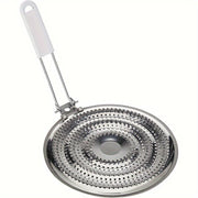 Stainless Steel Heat Diffuser Reducer with Adjustable Handle for Gas Electric Stovetops