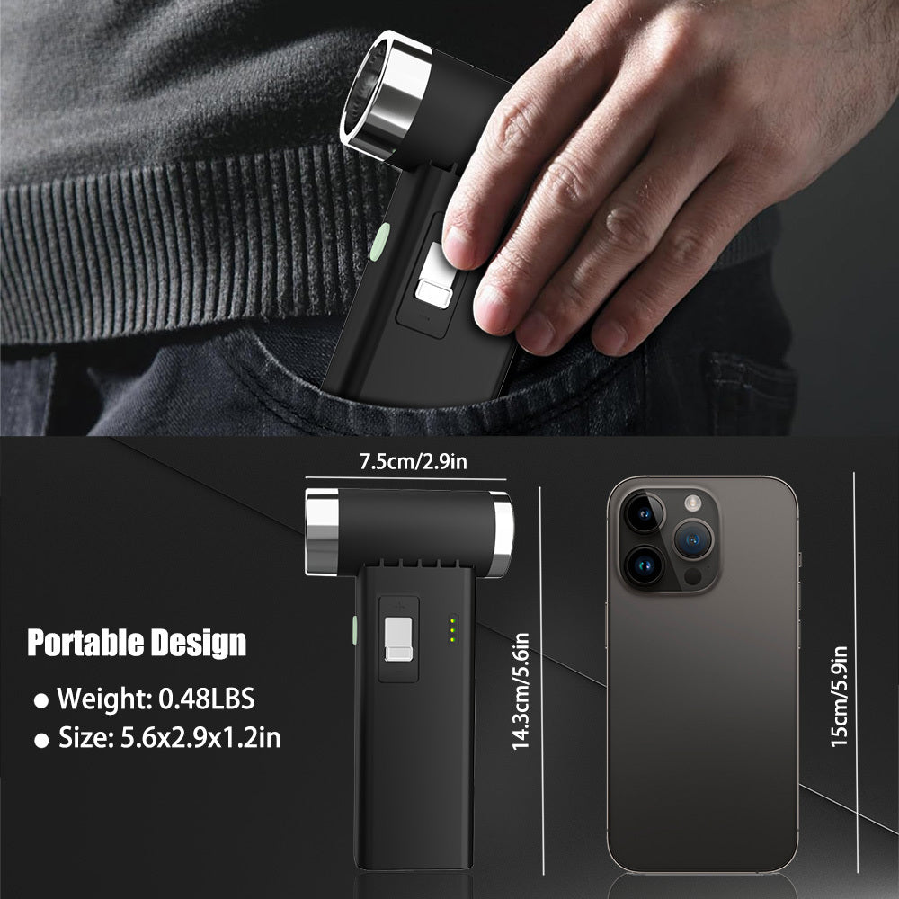 USB zaryadlash bilan mustahkam chang puflagich, 2200mAh litiy batareyasi, yashash xonasi, yotoqxona, avtomobil va to'shaklarni tozalash uchun portativ qayta zaryadlanuvchi dizayn