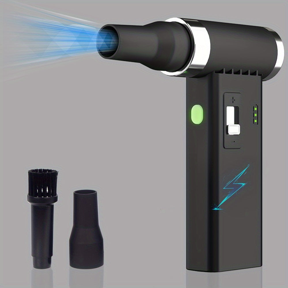 Sopla polvo recargable con pantalla digital, boquilla desmontable, operación silenciosa