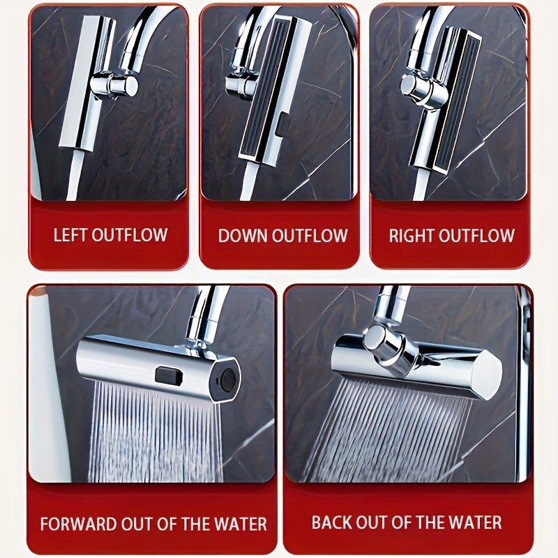 Three-Mode Faucet Aerator Adapter for Kitchen and Bathroom Sinks Water Saving Ventilation Universal Fit