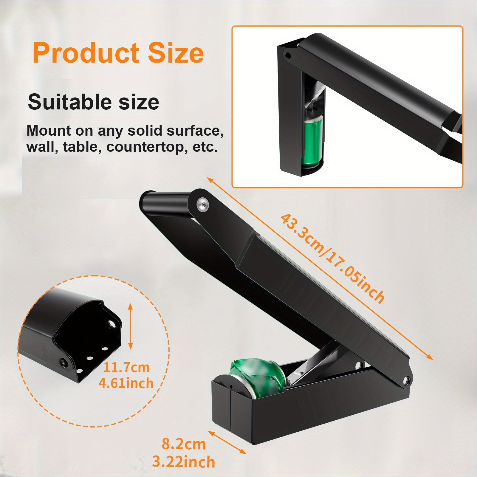 Wall-Mounted Can Crusher for Recycling, Durable Iron, Easy to Use