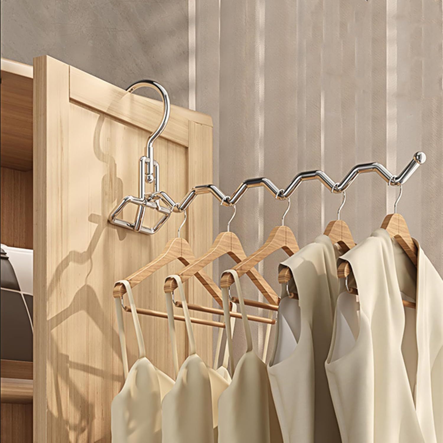 Estante de secado portátil de acero inoxidable con diseño plegable para lavandería y baño