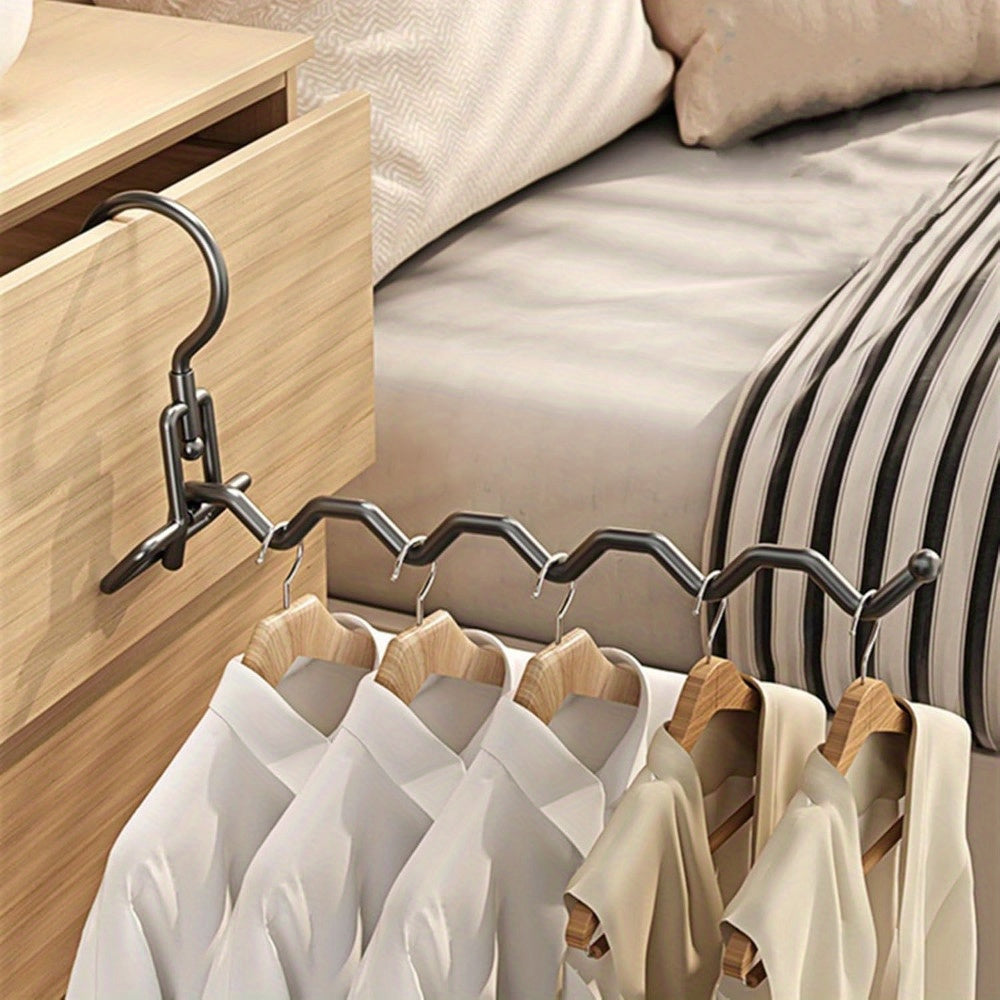 Estante de secado portátil de acero inoxidable con diseño plegable para lavandería y baño