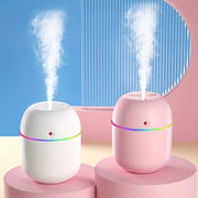 USB Powered Facial Steamer with Atmosphere Lamp Portable Humidifier for Aromatherapy