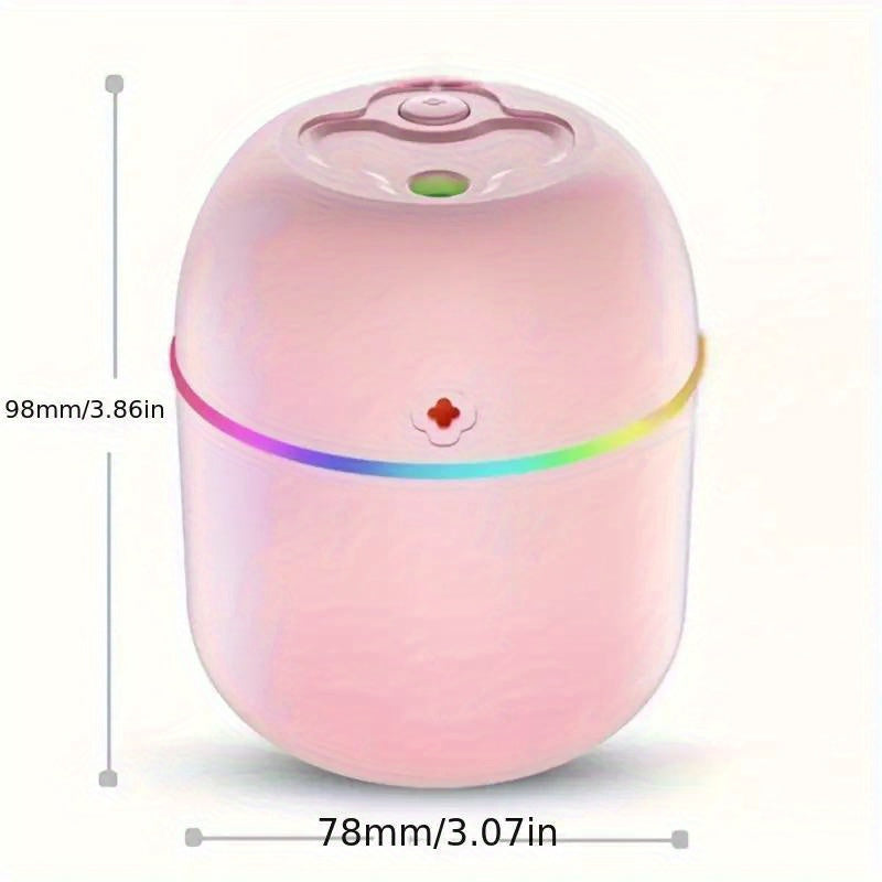 USB Powered Facial Steamer with Atmosphere Lamp Portable Humidifier for Aromatherapy