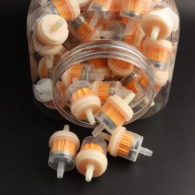 10pcs Universal Motorcycle Inline Fuel Filters Gasoline Engine Motorbike Oil Filters