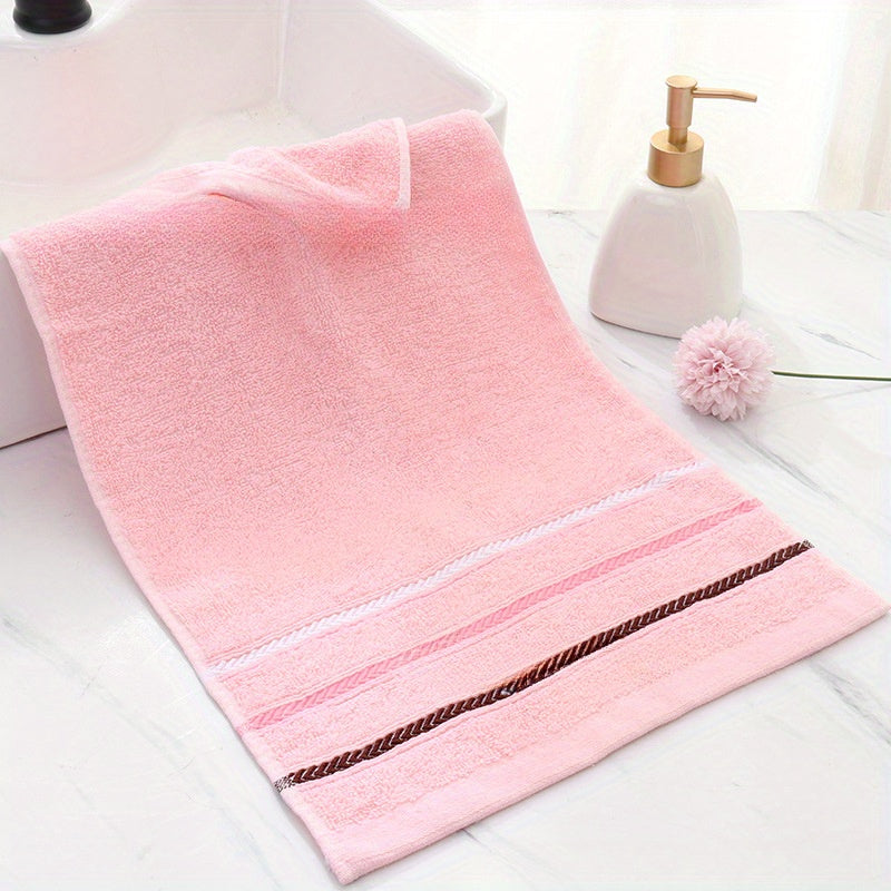 Soft Cotton Hand Towels with Striped Pattern for Home Travel and Outdoor Use