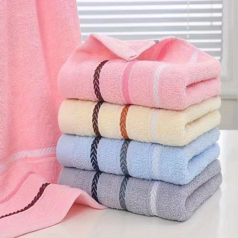 Soft Cotton Hand Towels with Striped Pattern for Home Travel and Outdoor Use
