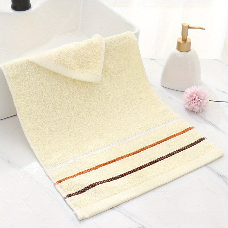 Soft Cotton Hand Towels with Striped Pattern for Home Travel and Outdoor Use