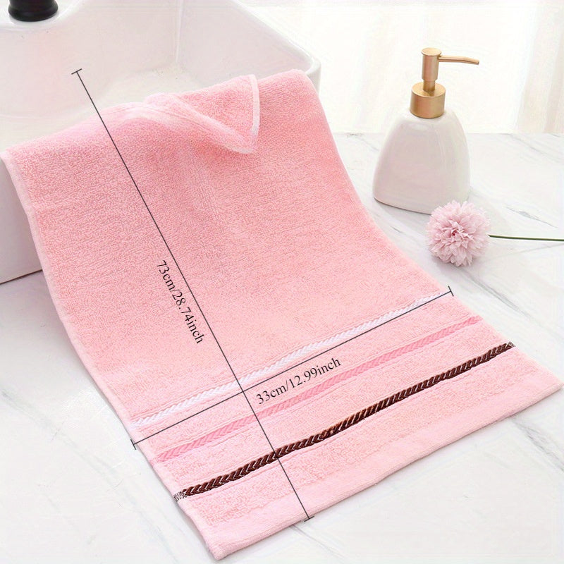 Soft Cotton Hand Towels with Striped Pattern for Home Travel and Outdoor Use