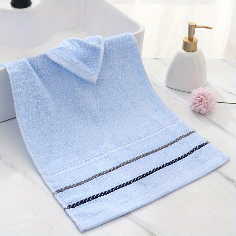 Soft Cotton Hand Towels with Striped Pattern for Home Travel and Outdoor Use