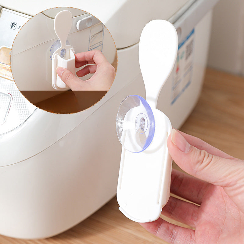 Suction Cup Rice Spoon Holder Wall-Mounted Kitchen Organizer with Silicone Hooks