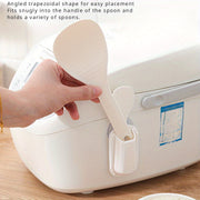 Suction Cup Rice Spoon Holder Wall-Mounted Kitchen Organizer with Silicone Hooks