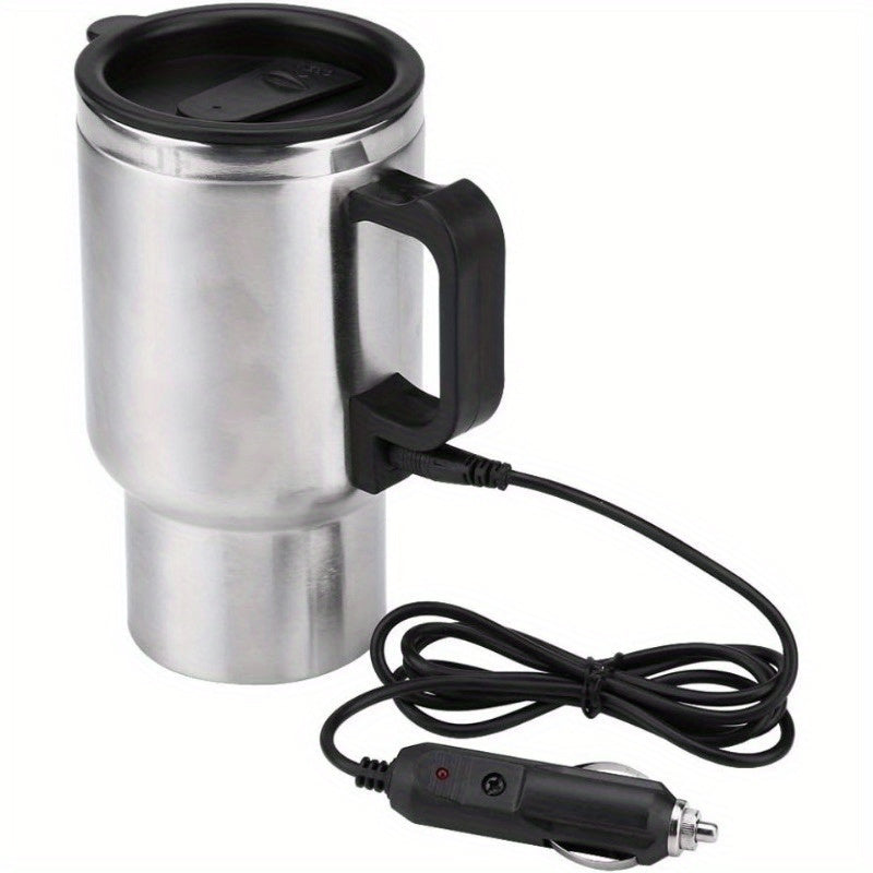16oz Stainless Steel Travel Mug with 12V Car Power Heated Kettle