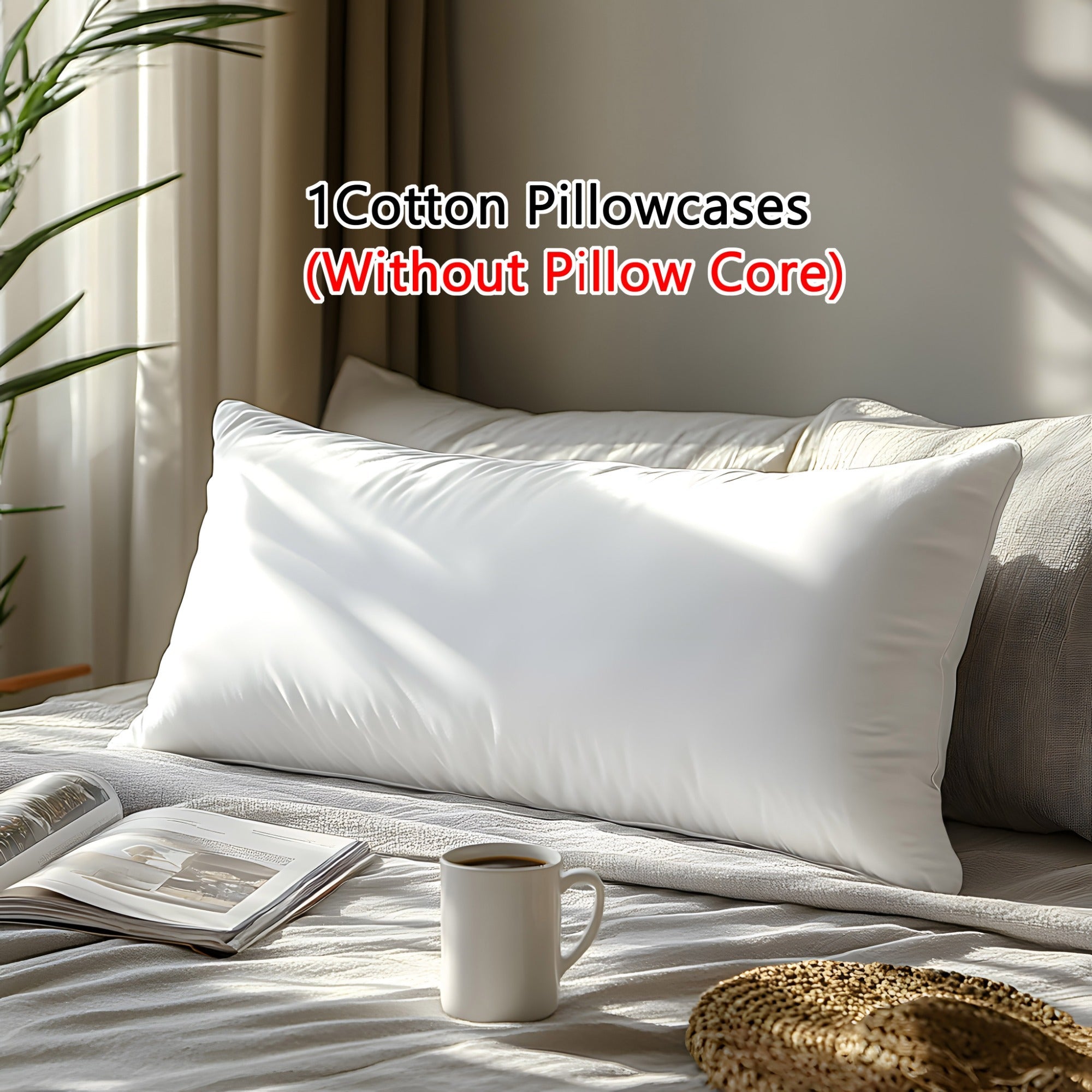 100% Natural Fiber Pillowcase for Bedroom Guest Room Hotel Bedding