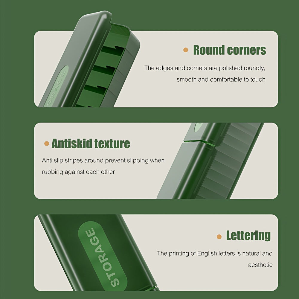 Large Capacity Green Cable Organizer Box Dust-Proof Portable Storage for Charging Cables and Earphones