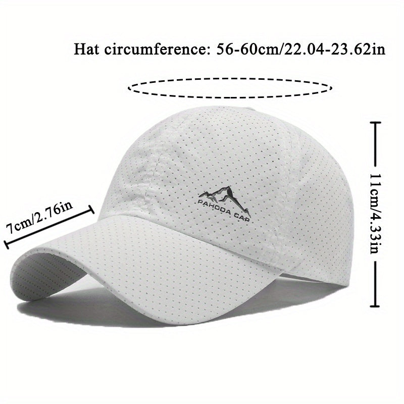 Unisex Quick-Dry Polyester Baseball Caps 2-Pack for Outdoor Sports and Activities