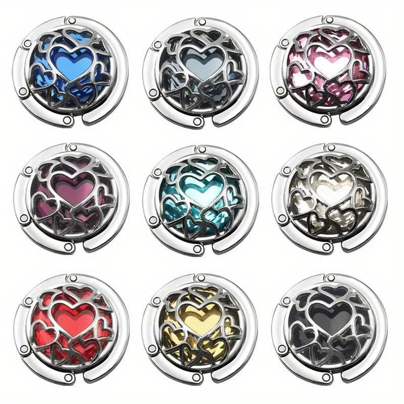 Casual Multi-Purpose Handbag Organizer with Heart Design and Hanging Hook