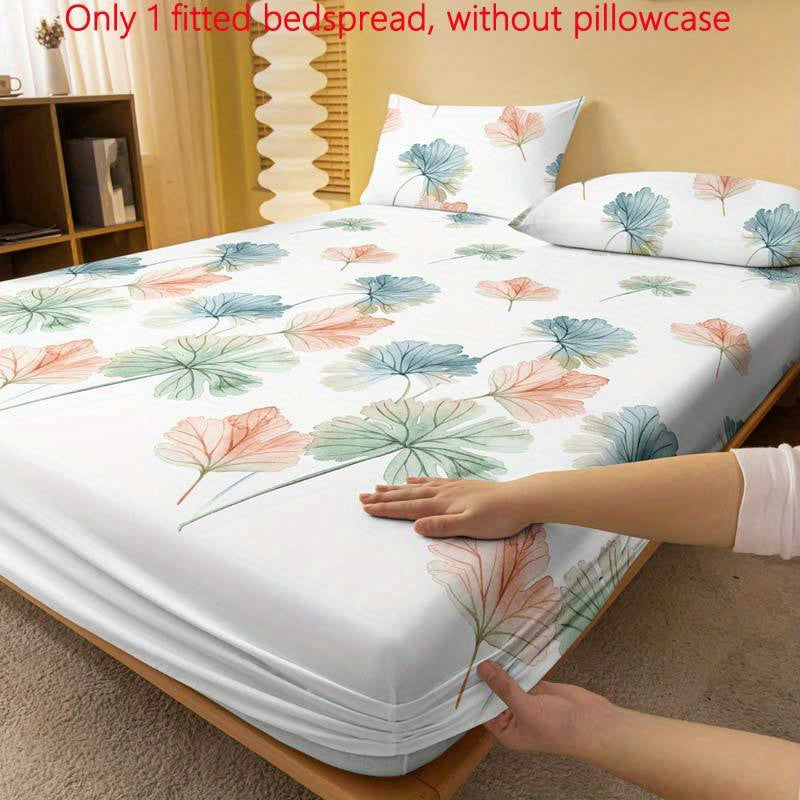Brushed Polyester Bed Cover with Floral and Butterfly Print Fits Mattresses Up to 29cm