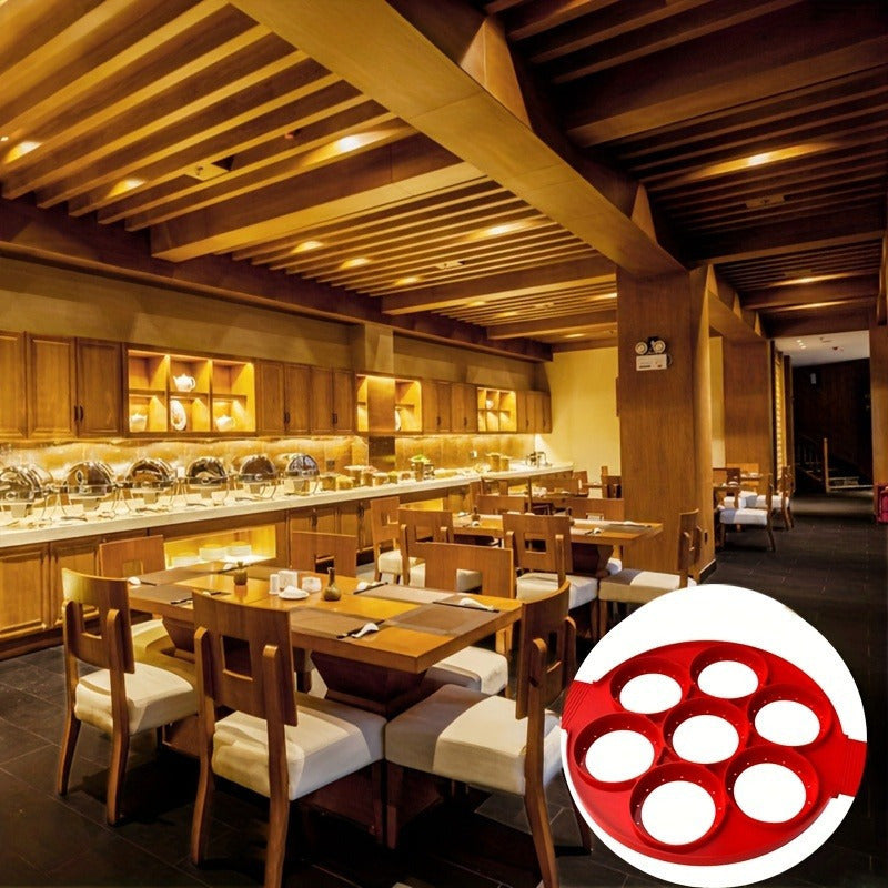 1 шт. Силиконовая форма для блинов и яиц, 7-отверстийная антипригарная форма для выпечки, легкий в очистке кухонный гаджет для семейных и ресторанных блюд