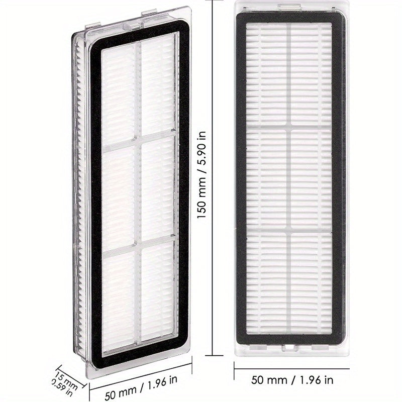 Xiaomi Dream L10Plus/Z10Pro/D10PLUS robot tozalagichi uchun 15 dona aksessuar to'plami - HEPA filtrlari, mopa padlari va yon cho'tkalar bilan to'liq.