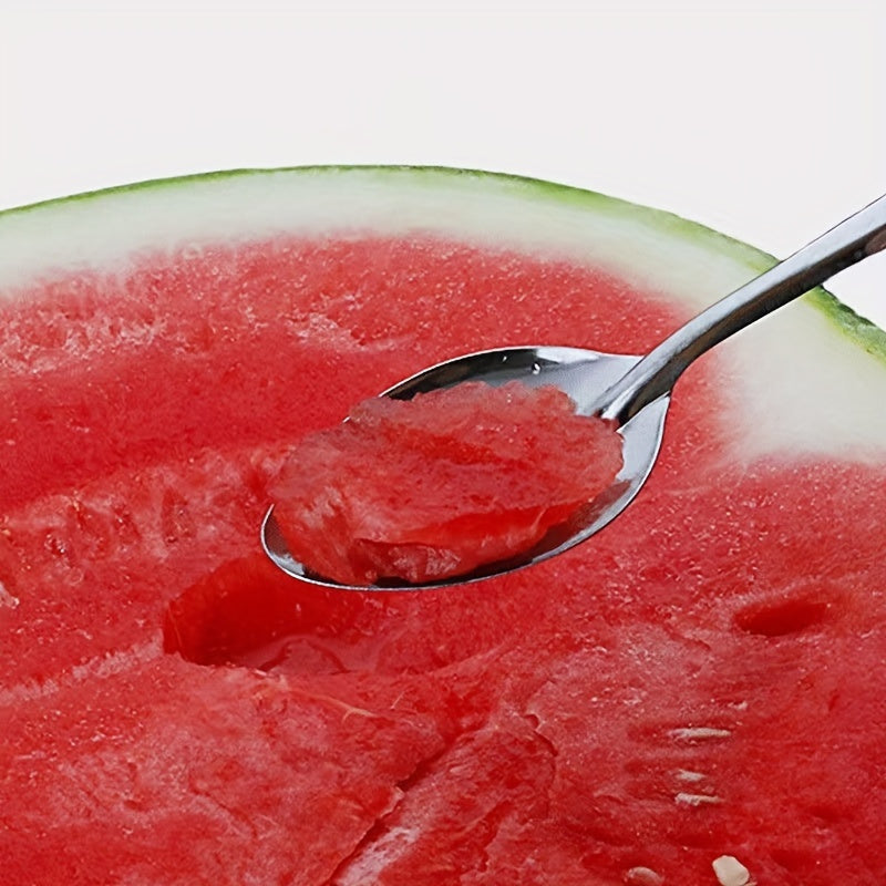 Set of 6 Stainless Steel Dessert Spoons with Rose Engravings for Coffee and Fruit