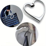 Boho Style Alloy Handbag Hanger Rotary Heart-Shaped Purse Hook Portable Bag Holder