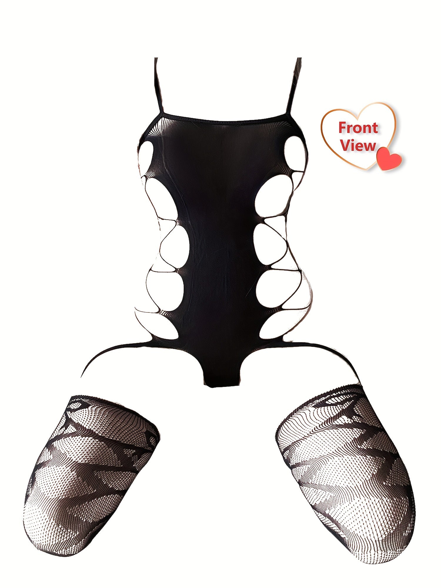 Women's Black Fishnet Bodystocking for Seductive Lingerie