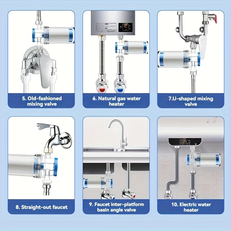 Deluxe suv tozalagich, almashtiriladigan PP paxta filtri bilan - dush, kran va kir yuvish mashinasidan cho'kma olib tashlaydi - qulay o'rnatish, uzoq muddatli uy uchun zaruriy buyum