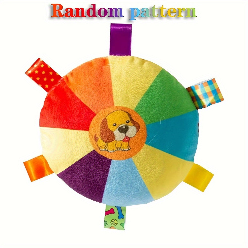 Plush Squeaky Dog Toy with Cartoon Pattern Durable Interactive All Breed Sizes