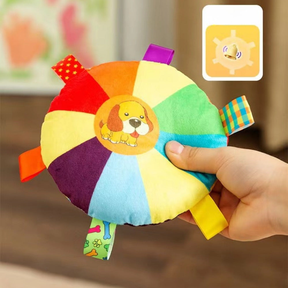 Plush Squeaky Dog Toy with Cartoon Pattern Durable Interactive All Breed Sizes