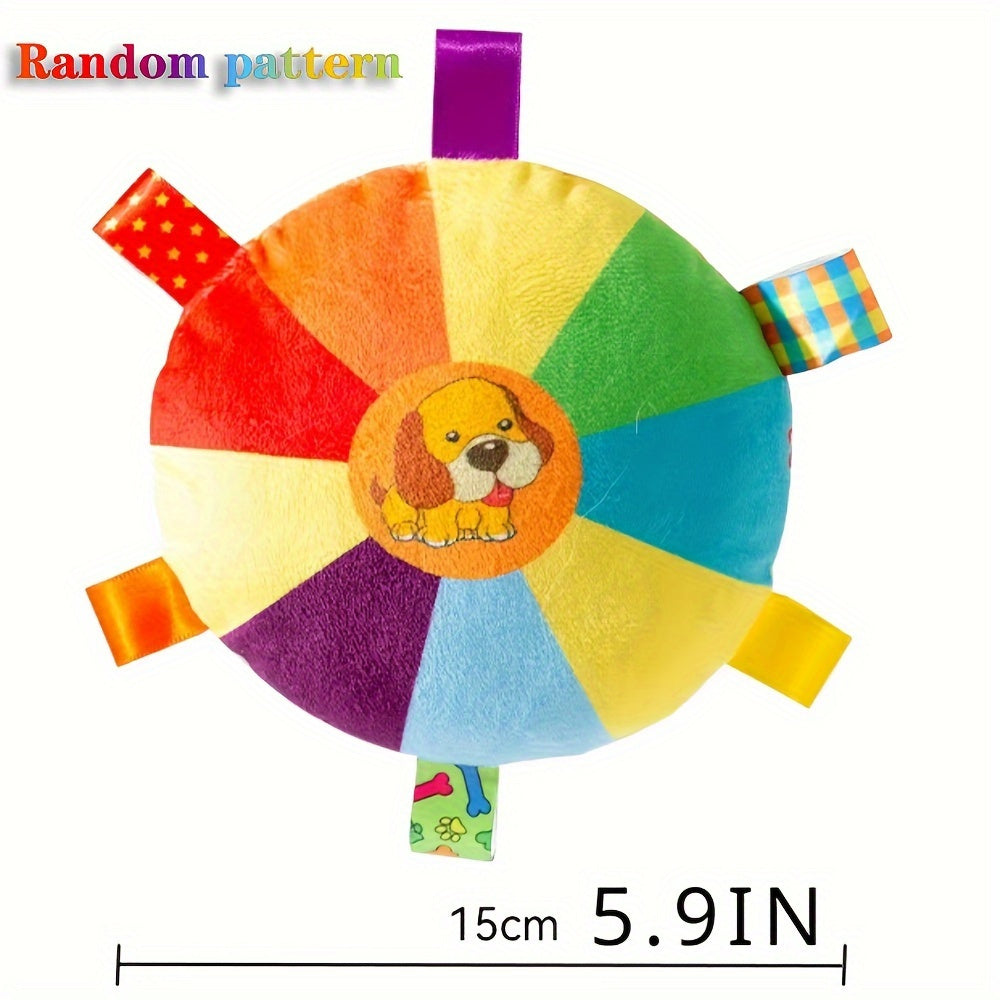 Plush Squeaky Dog Toy with Cartoon Pattern Durable Interactive All Breed Sizes