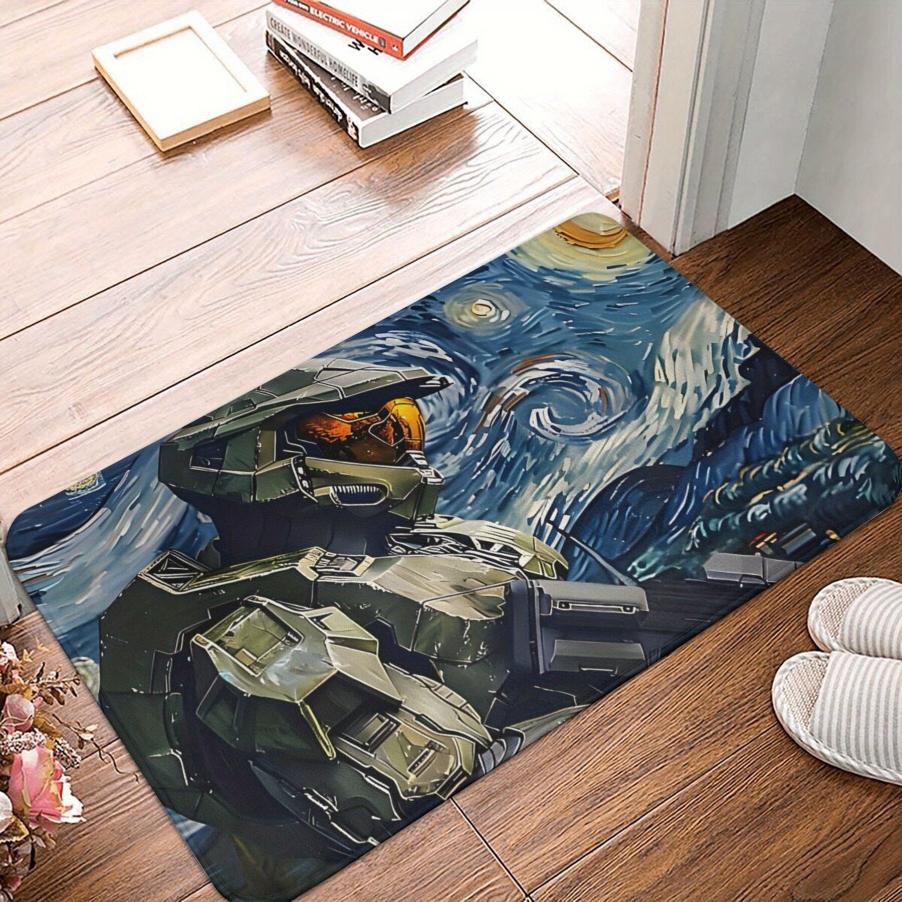 Pop Culture Halo Master Chief Doormat Polyester Rug Anti-Slip Entryway Living Room