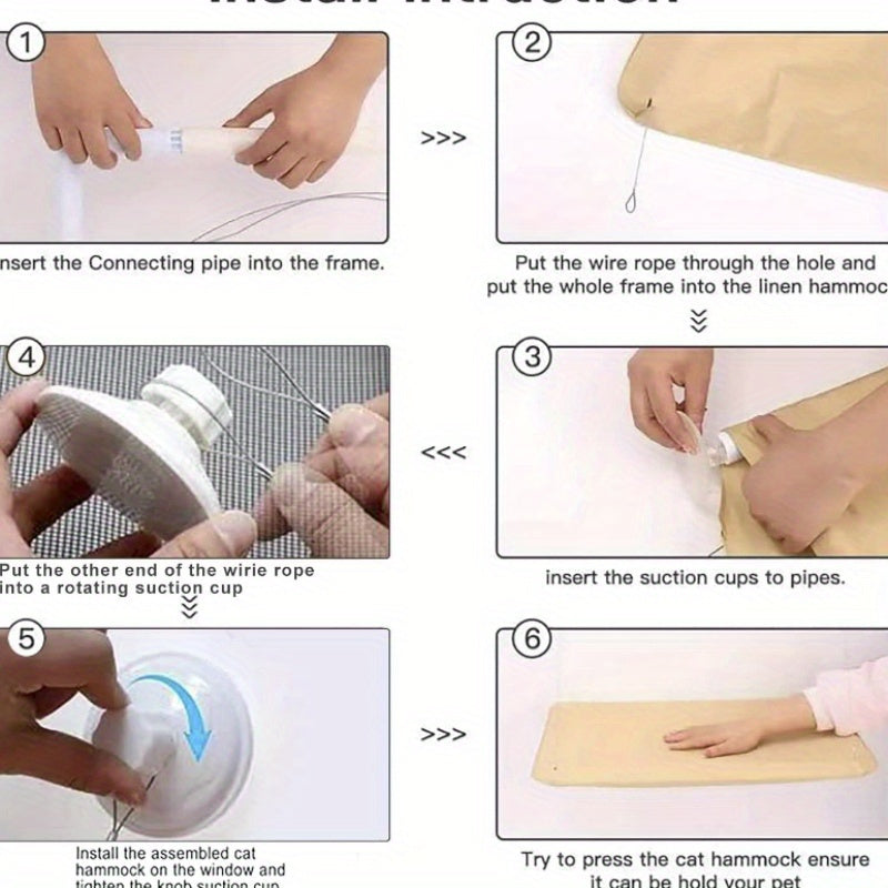 Large Waterproof Breathable Mesh Cat Hammock with Heavy-Duty Suction Cups