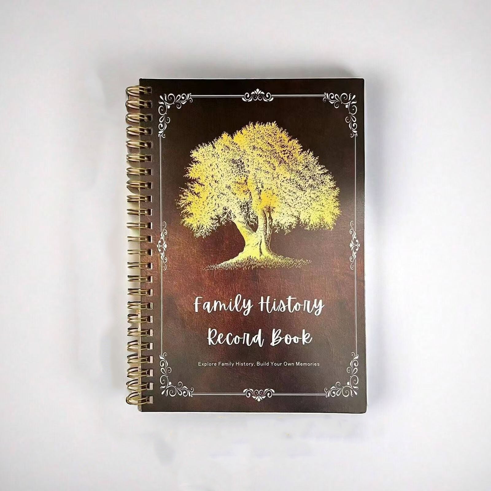 Книга записи семейной истории, спиральное переплетение, английская генеалогия, семейное дерево, документация, подарок