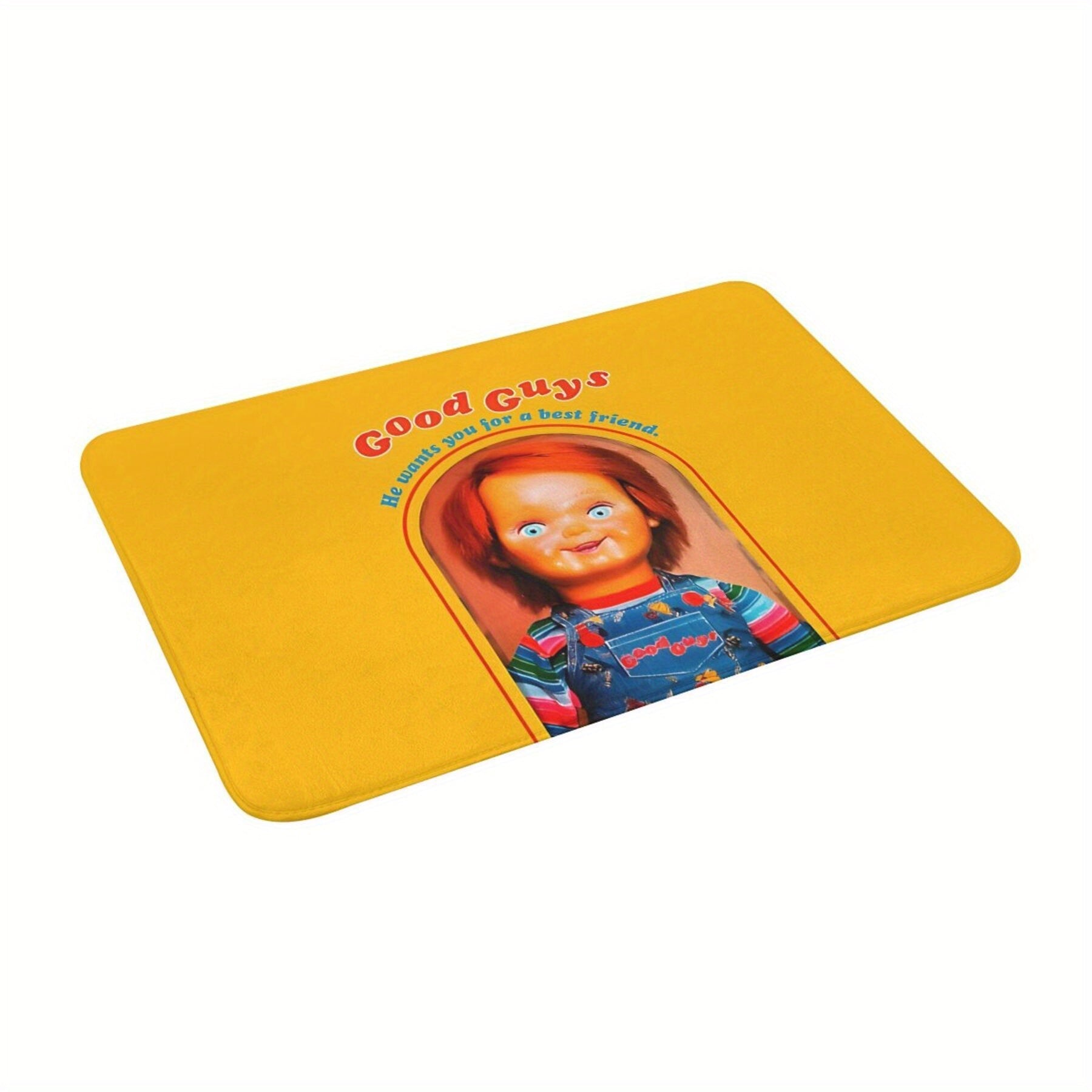 Chucky ilhomlantirgan toʻrtburchakli yopishqoqsiz polyester qabul qilish gilamchasi