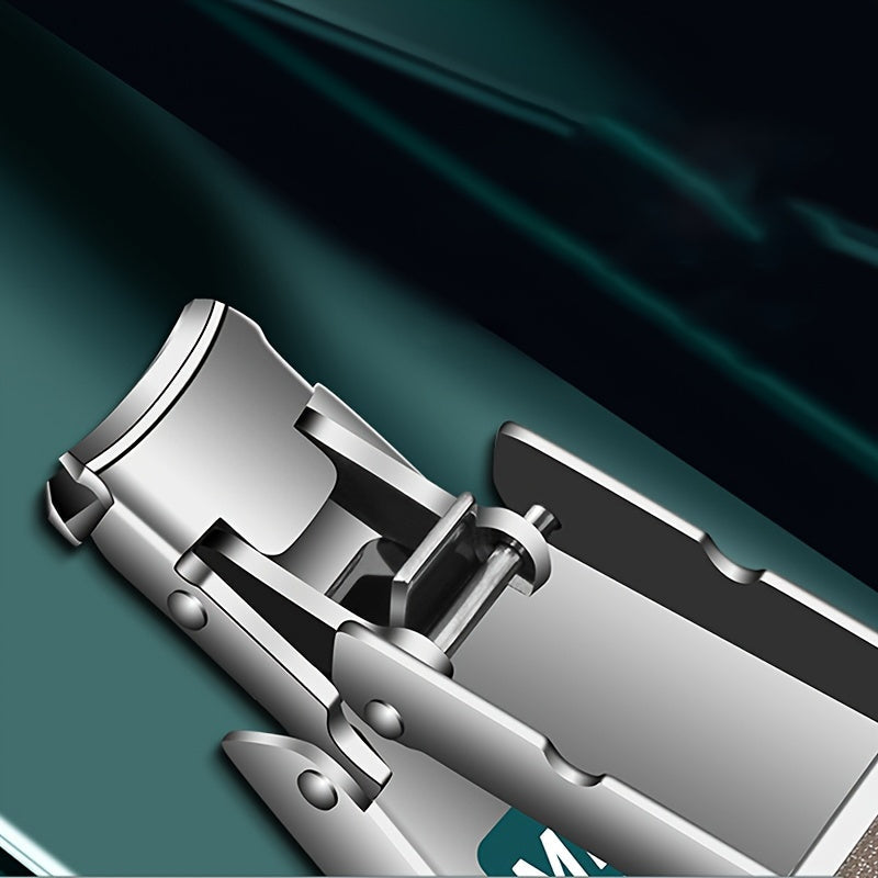 Stainless Steel Portable Nail Clipper with Built-in File and Folding Design