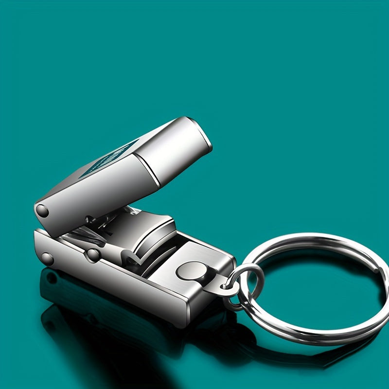Stainless Steel Portable Nail Clipper with Built-in File and Folding Design