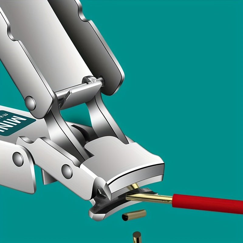 Stainless Steel Portable Nail Clipper with Built-in File and Folding Design