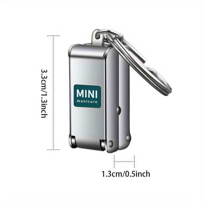 Stainless Steel Portable Nail Clipper with Built-in File and Folding Design