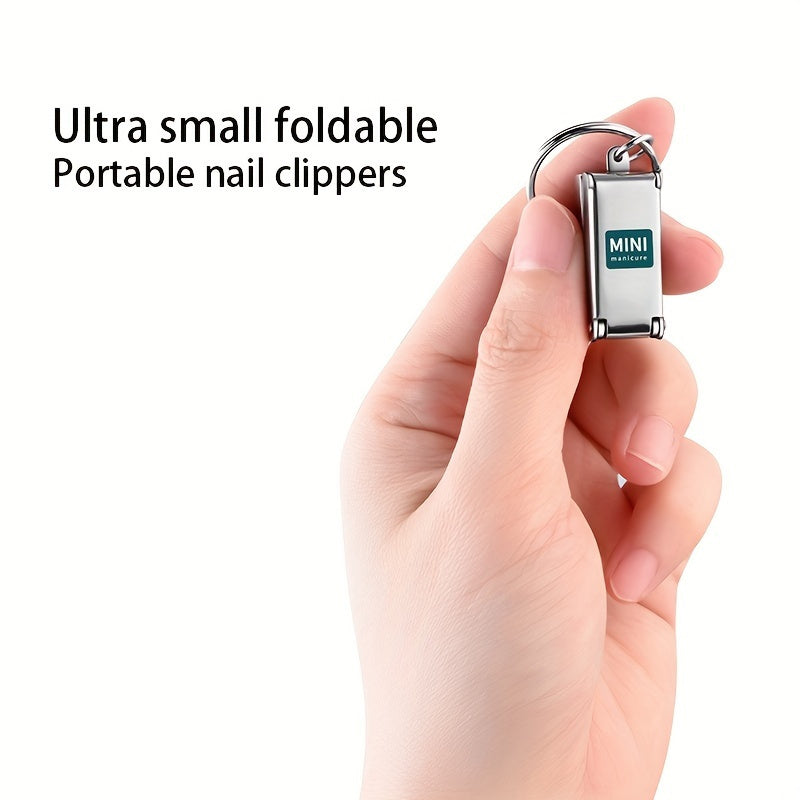Stainless Steel Portable Nail Clipper with Built-in File and Folding Design