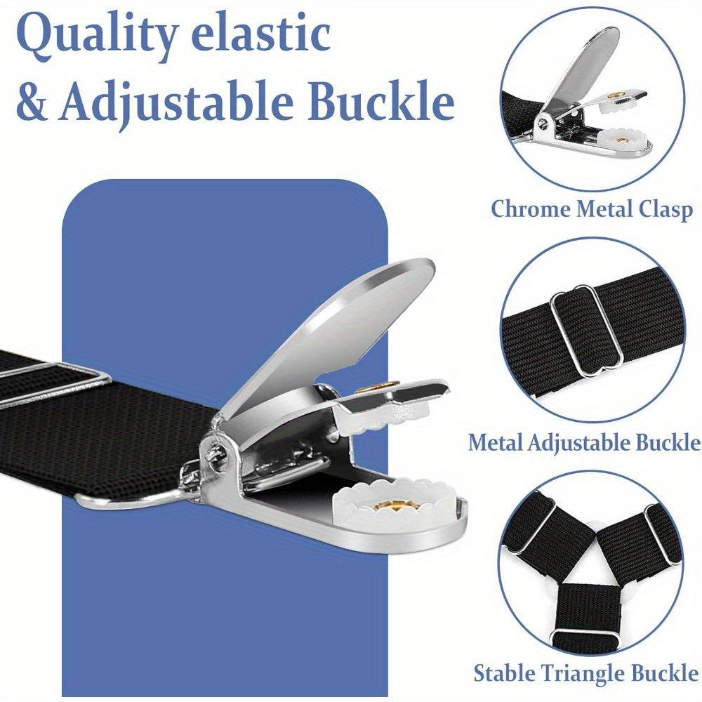 Sheet Holding Straps Set 5 Pieces Fitted Sheet Clips Elastic Corner Holders